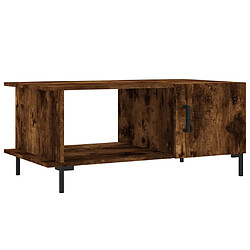 vidaXL Table basse chêne fumé 90x50x40 cm bois d'ingénierie