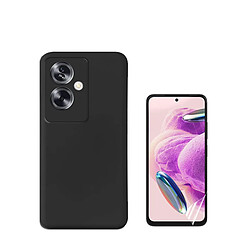 Kit Film Hydrogel + Étui Silicone Liquide Phonecare pour Oppo A79 5G - le noir