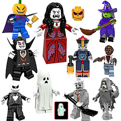 Universal 100000 Blocs de construction halloween mini poupée citrouille fantôme squelette vampire petit zombie zombie assemblage blocs jouets