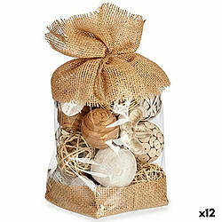 Gift Decor Boule Décorative Blanc Marron 13 x 29 x 13 cm (12 Unités)