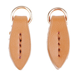 2pcs en cuir zipper tags fixateur de remplacement de remplacement pour sac à main wallet sac marron