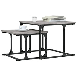 Avis Maison Chic Lot de 2 Table basse gigogne,Table Console pour salon sonoma gris bois d'ingénierie -MN62291