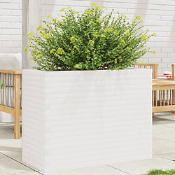 vidaXL Jardinière blanc 90x40x68,5 cm bois de pin massif