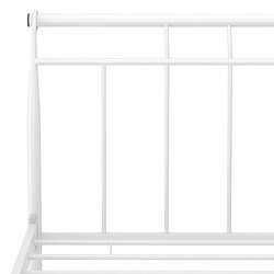 Acheter vidaXL Cadre de lit sans matelas blanc métal 90x200 cm