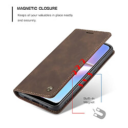 Avis Caseme Etui en PU + TPU auto-absorbé avec support café pour votre Samsung Galaxy A10s