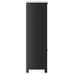 Acheter vidaXL Armoire de salle de bain BERG noir 40x34x110 cm pin massif