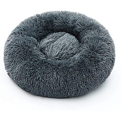 Lit pour chien lit pour chat rond en peluche doux lit pour animal de compagnie beignet chien oreiller chien canapé diamètre 60 cm