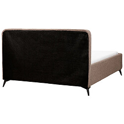 Acheter Beliani Lit double 160 x 200 cm en bouclé marron VALOGNES