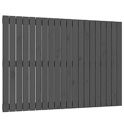 vidaXL Tête de lit murale Gris 127,5x3x90 cm Bois massif de pin