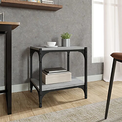 Avis Maison Chic Meuble TV scandinave gris - Banc TV pour salon Sonoma 40x33x41 cm Bois d'ingénierie et acier -MN49845