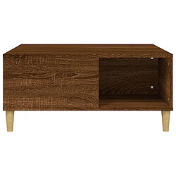 Acheter vidaXL Table basse chêne marron 80x80x36,5 cm bois d'ingénierie