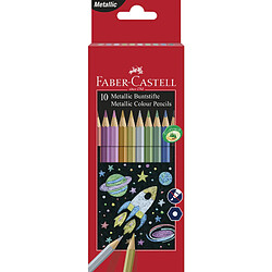 FABER-CASTELL Crayons de couleur hexagonaux métallique, étui ()