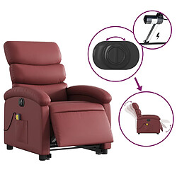 Acheter vidaXL Fauteuil inclinable de massage électrique rouge bordeaux