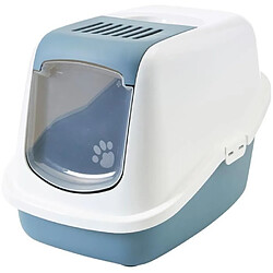 VADIGRAN Maison de toilette Nestor Earth - 56x39x38,5 cm - Bleu - Pour chat