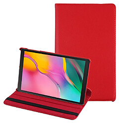 Wewoo Housse Coque Etui en cuir à rotation horizontale à 360 degrés avec texture Litchi pour Galaxy Tab A 10.1 2019 T510 / T515avec support Rouge