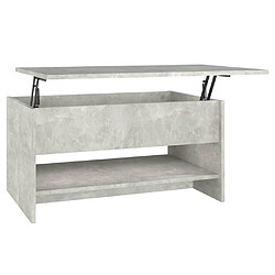 vidaXL Table basse Gris béton 80x50x40 cm Bois d'ingénierie