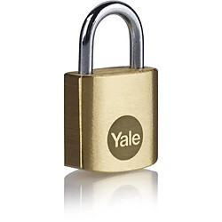 YALE Lot de 2 cadenas laiton s'entrouvrant 20 mm, anse acier, 3 cles