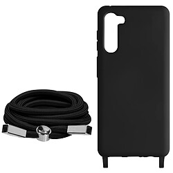 Avizar Coque Cordon pour Samsung Galaxy S23 Plus Lanière Tour du Cou 80cm Noir