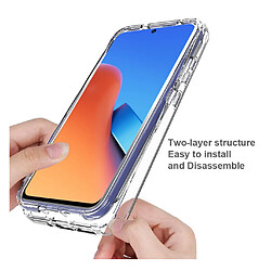 Htdmobiles Coque pour Xiaomi Redmi 12 4G - housse etui silicone gel fine 360 integrale (avant et arriere) + film ecran - TRANSPARENT