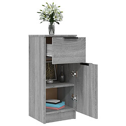 Avis vidaXL Buffet Sonoma gris 30x30x70 cm Bois d'ingénierie