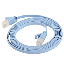 Avis Wewoo Câble LAN réseau Ethernet plat bleu bébé CAT6a ultra-plat, longueur: 2 m