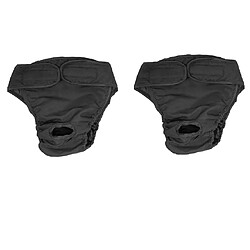 2pcs Culottes Hygiéniques de Chien en Coton Lavables Réutilisables Pantalon de Chiot