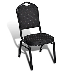 vidaXL Chaises à manger lot de 10 noir tissu