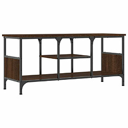 Maison Chic Meuble TV scandinave - Banc TV pour salon chêne marron 100x35x45 cm bois d'ingénierie et fer -MN67943