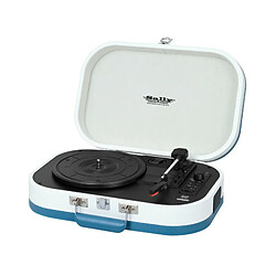 Tourne-disques Trevi TT 1020 BT USB Stéréo Bluetooth Batterie rechargeable Turquoise pas cher