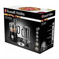 Robot Multifonction - RUSSELL HOBBS - Matte Black 24732-56 - 600 W - Bol 2,5 L - Lames inox - Disque réversible - Noir mat