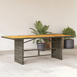 Maison Chic Table de jardin | Table d'extérieur avec dessus en bois d'acacia gris 190x80x74 cm -GKD35610