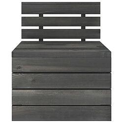 Avis vidaXL Salon de jardin palette 2 pcs Bois de pin massif Gris foncé