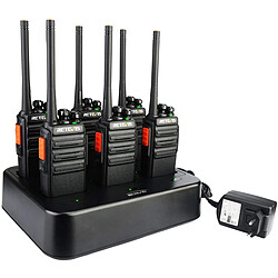 Retevis 6 talkie walkie professionnels 16 Canaux CTCSS/DCS noir