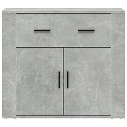 Avis Maison Chic Commode Buffet - Meuble de rangement Gris béton 80x33x70 cm Bois d'ingénierie -GKD47753