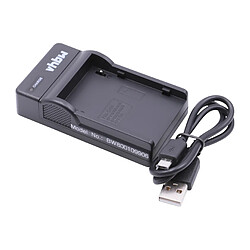 vhbw Chargeur, câble de charge Micro USB pour appareil photo batterie Canon BP-955, BP-970, BP-970G, BP-975.