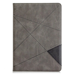 Etui en PU motif géométrique avec support gris pour votre Apple iPad 10.2 (2019)/Air 10.5 pouces (2019)/Pro 10.5 pouces (2017)