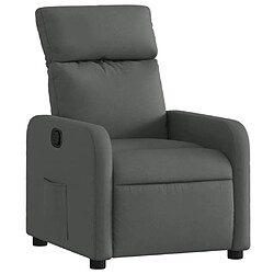 Maison Chic Fauteuil Relax pour salon, Fauteuil inclinable Gris foncé Tissu -GKD15913