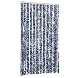 vidaXL Moustiquaire bleu et blanc 118x220 cm chenille