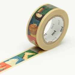 Masking tape KIDS - Animal multicolore - 1,5 cm x 7 m