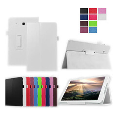 Xeptio Samsung Galaxy Tab E 9.6 pouces Style Cuir blanc avec Stand - Etui coque de protection tablette