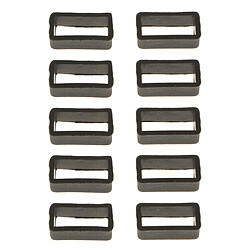 10pcs Passant Bracelet Noir Montre 18mm