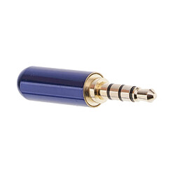 10pcs Connecteur Prise Jack Audio A / V à Souder 3.5mm 1/8 ''trrs 4 Pôles - Bleu pas cher