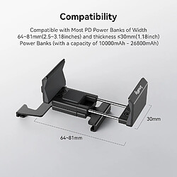 SANAG Clip De Batterie Externe En Aluminium Pour Rc 60B, Compatible Avec La Plupart Des Banques D'Alimentation Pd, Avec Câble De Chargement Usb-C Vers Usb-C Pd De 20 Cm - 4318