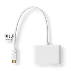 NEDIS Adaptateur USB-C 3.0 USB-C Mâle - Deux USB-A Mâles 0,2 m