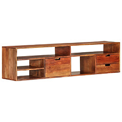 vidaXL Meuble TV 140x30x35 cm Bois d'acacia massif