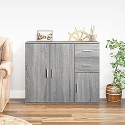 vidaXL Buffet Sonoma gris 91x29,5x75 cm Bois d'ingénierie