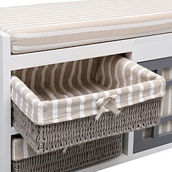 Helloshop26 Banc banquette d'entrée 70 x 33,5 x 45 cm bois de paulownia blanc 02_0010962 pas cher