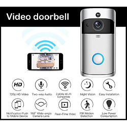 Universal Caméra de sonnette WiFi Intelligent Wi-Fi Interphone Vidéo Obs Bell Appartement Alarme infrarouge Caméra de sécurité sans fil EKEN V5 | Sonnette (Argent) pas cher