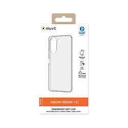 Muvit Coque de Protection pour Xiaomi Redmi 13C Souple Translucide Transparent