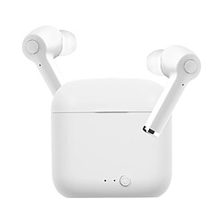 Écouteurs Bluetooth Sans fil Bouton de Contrôle Autonomie 12h Setty Blanc